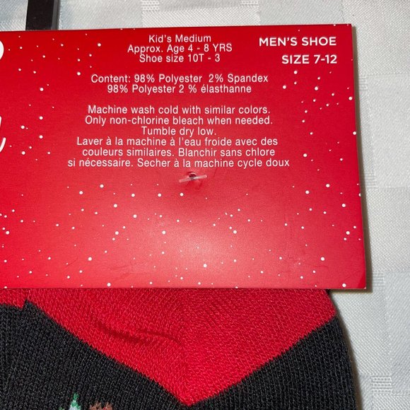 Daddy and Child Daschund Weiner Dog Wearing Santa Hat Christmas Socks NEW - Picture 4 of 4